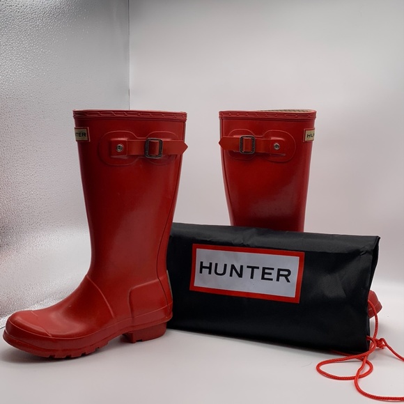 Hunter Original Kids Gloss Boots size US 3 (Kids) - Picture 1 of 6